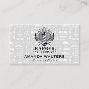 Barbershop Haircuts & Shaves Business Card