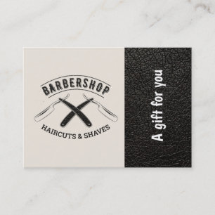 Barbershop leather look  Gift Certificate