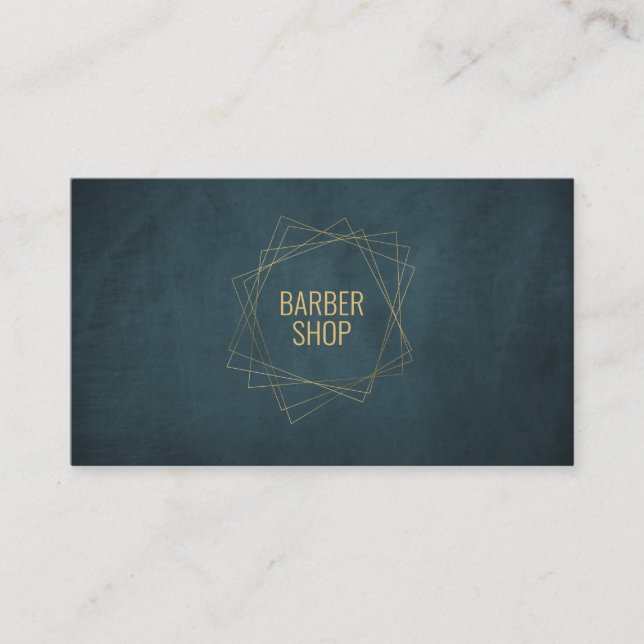 Barbershop luxe marine or rendez-vous modèle (Devant)
