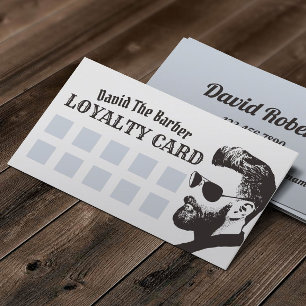 Barbershop Man Fashion Master Barber Loyalty Card