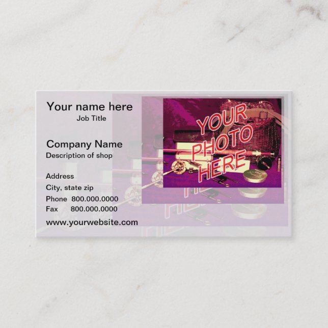 Barbershop Mirror Template Business Card (Front)