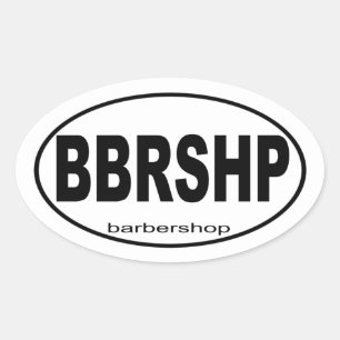 Barbershop Music Gift Oval Sticker