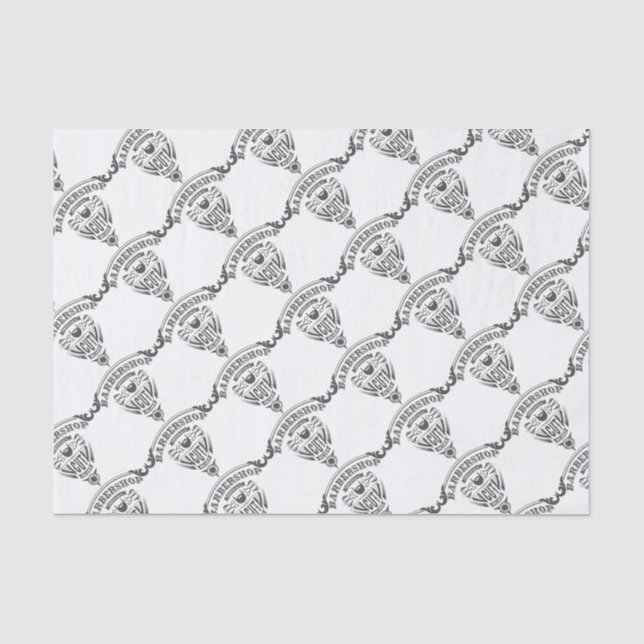 Barbershop original vintage tissue paper (Front)