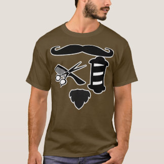 Barbershop Pattern Vector Art T-Shirt