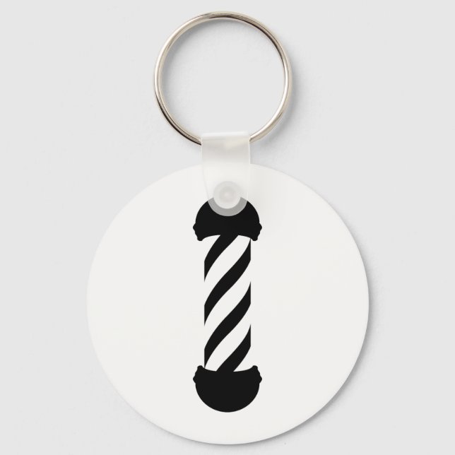 barbershop pole keychain (Front)
