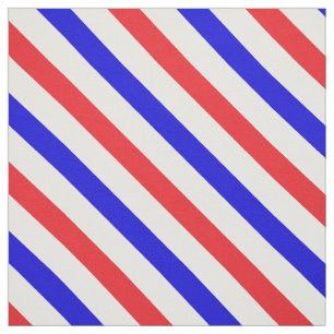 Barbershop Pole Red, White, and Blue Striped Fabric