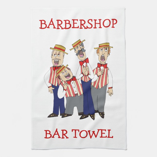 Barbershop Quartet Bar Serviette Personnaliser (Vertical)