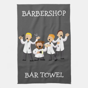 Barbershop Quartet Bar Towel Personalize