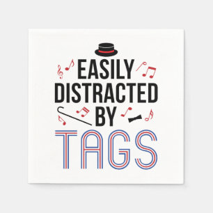 Barbershop Quartet Easily Distracted by Tags Napkin