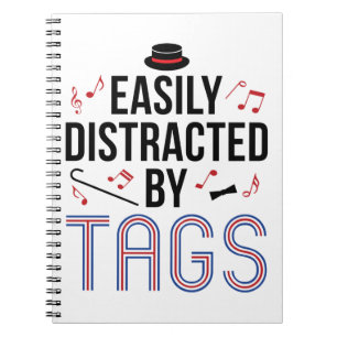 Barbershop Quartet Easily Distracted by Tags Notebook