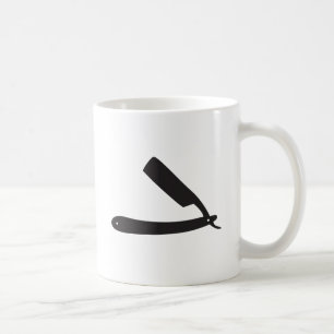 barbershop razor coffee mug