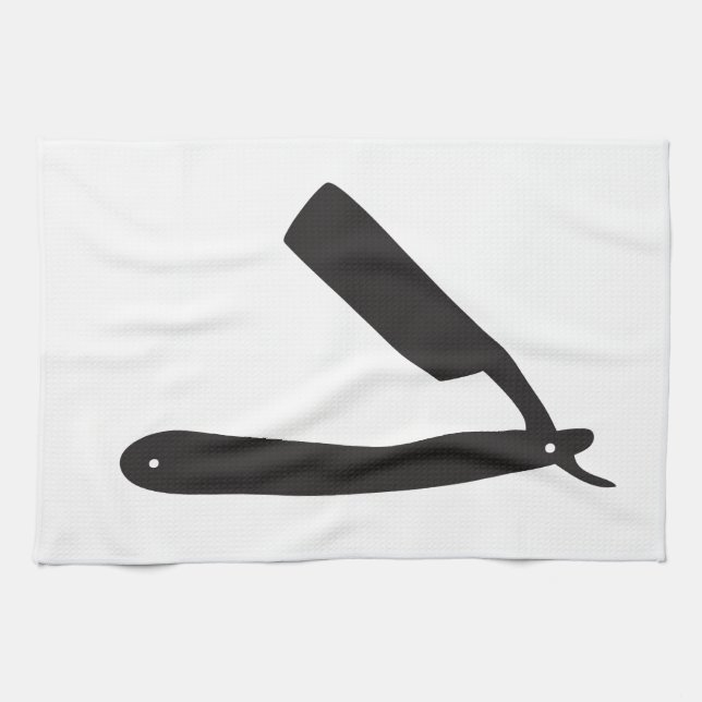 barbershop razor kitchen towel (Horizontal)