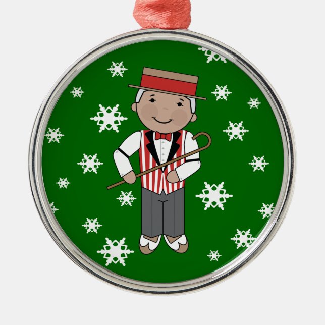 Barbershop Singer Christmas Music Ornament (Front)