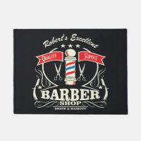 Barbershop Stylist Barber Entrance Grey Door Mat