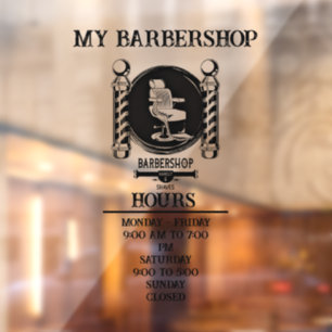 Barbershop Window Cling