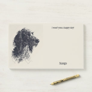 Barbet Abstract Art Dog Name  Post-it Notes