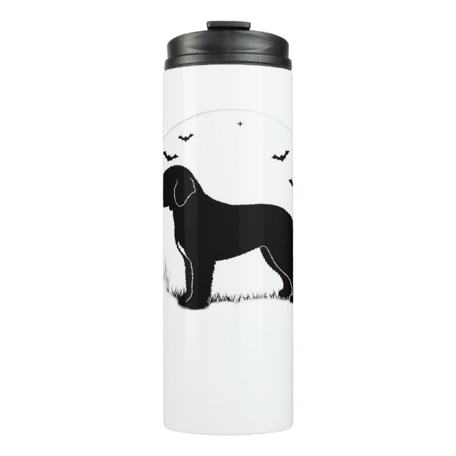 Barbet Dog – Halloween Moon Silhouette Oversized T Thermal Tumbler (Front)