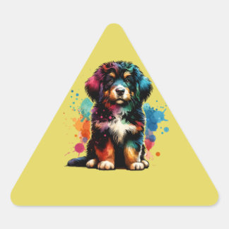 Barbet Dog Triangle Sticker