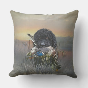 Barbet , French Water Dog Outdoor Pillow