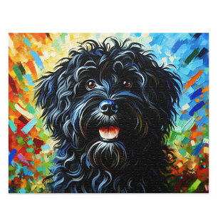 Barbet Puzzle: Black French Water Dog Jigsaw Puzzle