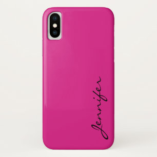 Barbie pink colour background iPhone x case