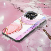 Barbie Pink Inspired Glitter Stone Marble Name