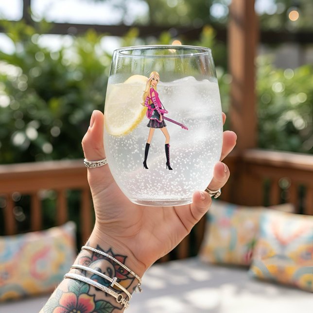 Barbie Stemless Wine Glass (Creator Uploaded)