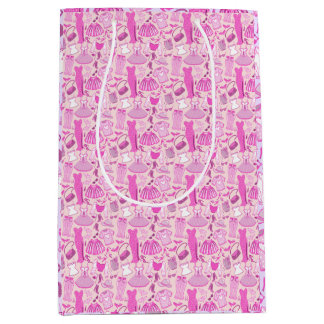 Barbiecore Pink and Hot Pink Fashion Medium Gift Bag