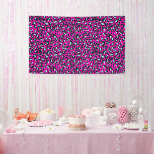 Barbiecore Pink Cheetah Leopard Animal Print    Banner