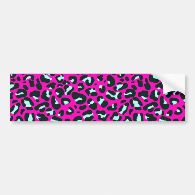 Barbiecore Pink Cheetah Leopard Animal Print   Bumper Sticker (Front)