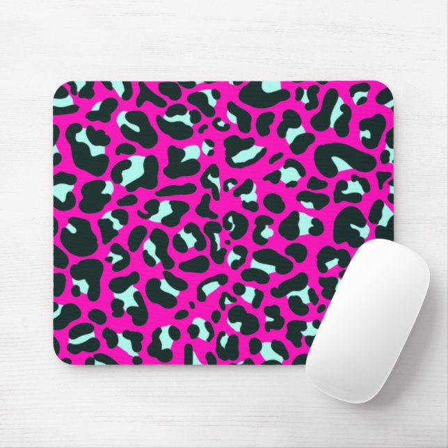 Barbiecore Pink Cheetah Leopard Animal Print  Mouse Pad (With Mouse)
