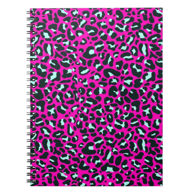 Barbiecore Pink Cheetah Leopard Animal Print   Notebook (Front)