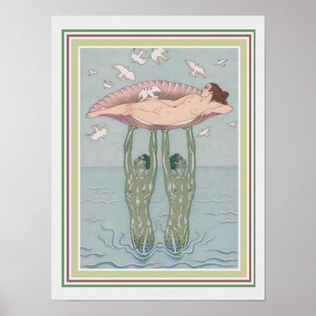 Barbier Art Deco "Aphrodite"  12 x 16 Poster (Front)
