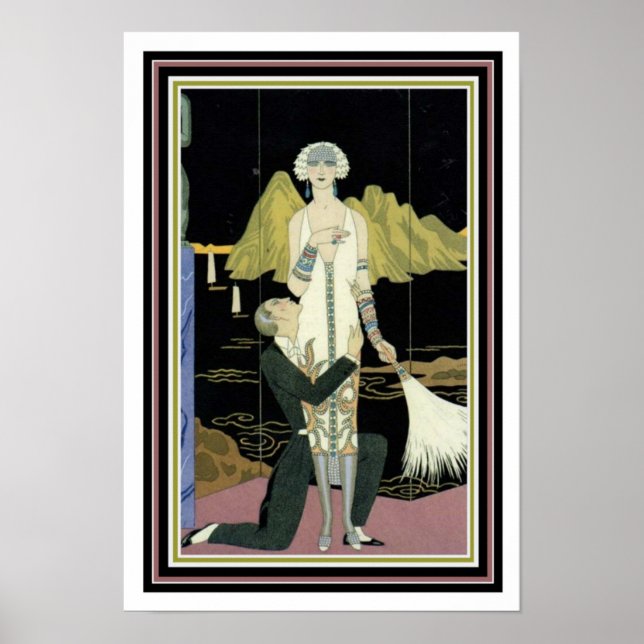 Barbier Art déco Imprimer 13 x 19 (Devant)