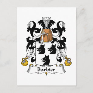 Barbier Family Crest Postcard