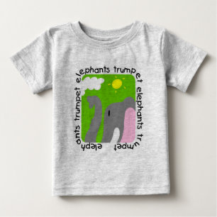 Barboteuse de bébé de trompette d'éléphants