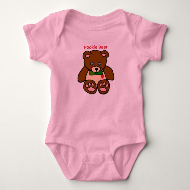 Barboteuse d'ours de Pookie pour des enfants (Devant)