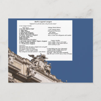Barb's Lasagna Rome Postcard