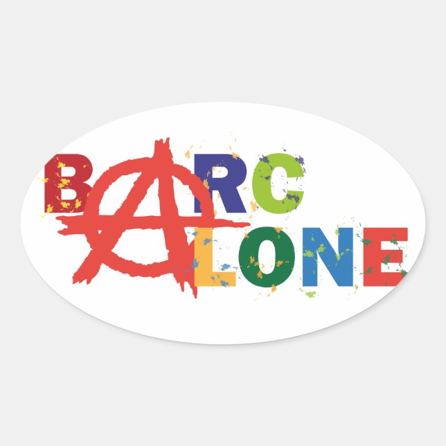 Barcalone Oval Sticker (Front)