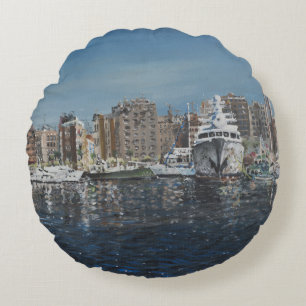 Barcelona 1998 round pillow