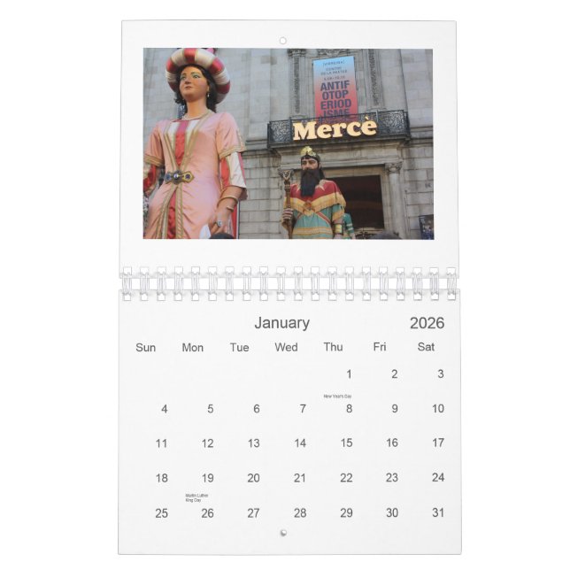 Barcelona 2011 calendar (Jan 2026)