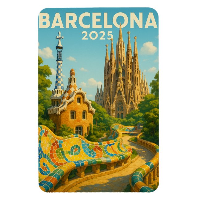 Barcelona 2025 – Where Dreams Take Shape Magnet (Vertical)