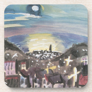 Barcelona at Night by Walter Gramatte Coaster