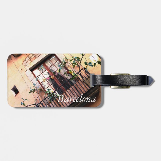 Barcelona Balcony Luggage Tag (Back Horizontal)