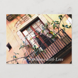 Barcelona Balcony Postcard