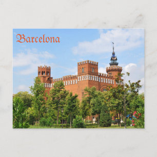 Barcelona castle postcard