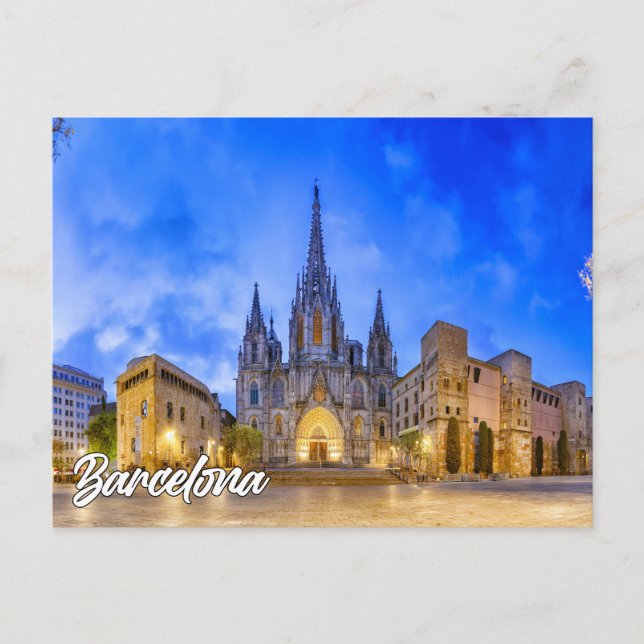 Barcelona Cathedral, Barcelona, Spain Postcard (Front)