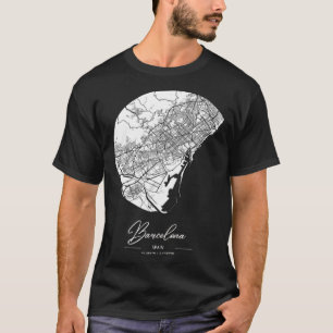 Barcelona City Map T-Shirt