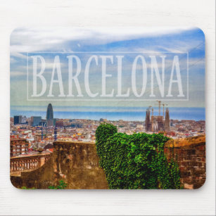 Barcelona city mouse pad