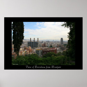 Barcelona City View Poster
